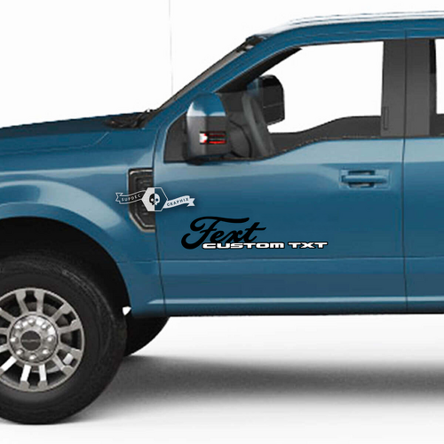 Paar Musclecar Super Duty 2023 Logo Türaufkleber Seitenaufkleber Grafiken Vinylstreifen 2 Farben
