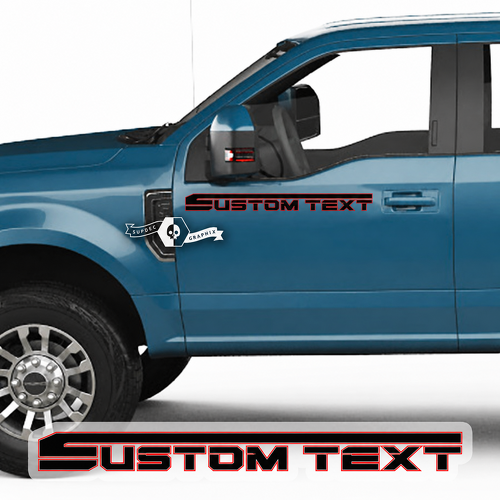 Paar Musclecar Super Duty 2023 Logo Türaufkleber Seitenaufkleber Grafiken Vinylstreifen 2 Farben
