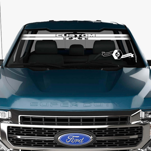 Windschutzscheibe Musclecar Super Duty 2023 Linien Aufkleber Aufkleber Grafik Vinyl
