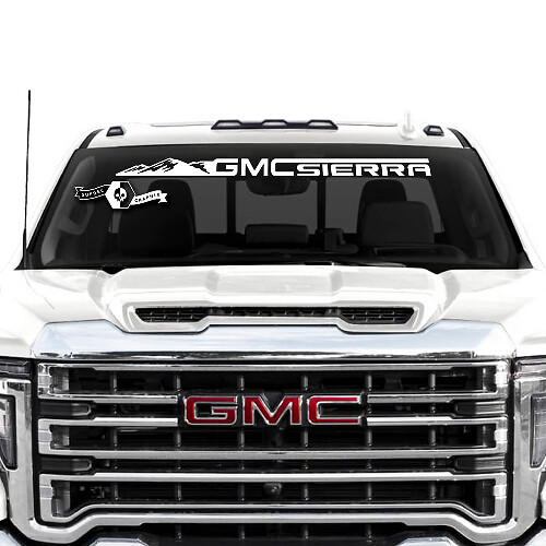 Berg-Windschutzscheibenbanner Vinylaufkleber für GMC Sierra 2500HD