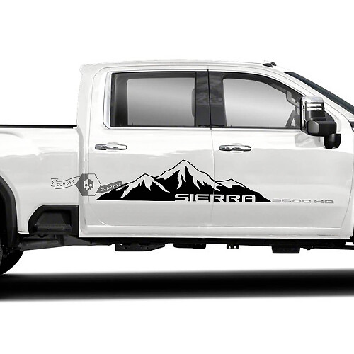 Mountain Side Tür Vinylaufkleber Paar für GMC Sierra 2500HD