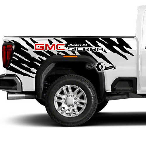 Schlammspritzschutz Heckseiten Vinyl Aufkleberset für GMC Sierra 2500HD 2022-23