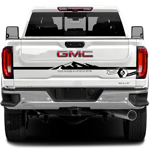 Mountain Style Streifen Heckklappen-Vinylaufkleber für GMC Sierra 2500HD 2022-23