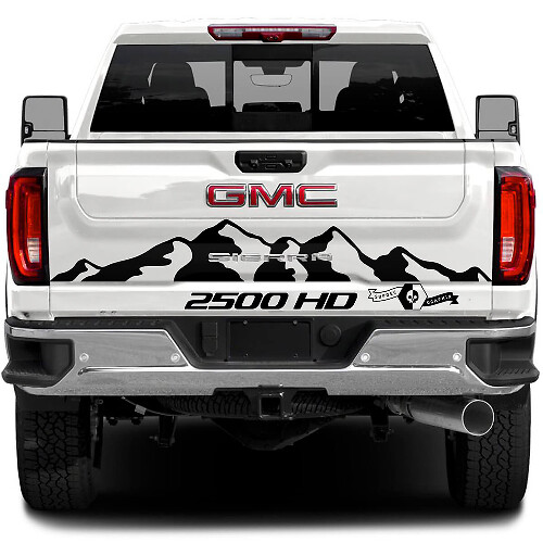 2500 HD Mountain Style Heckklappen-Vinylaufkleber für GMC Sierra 2500HD 2022-2023