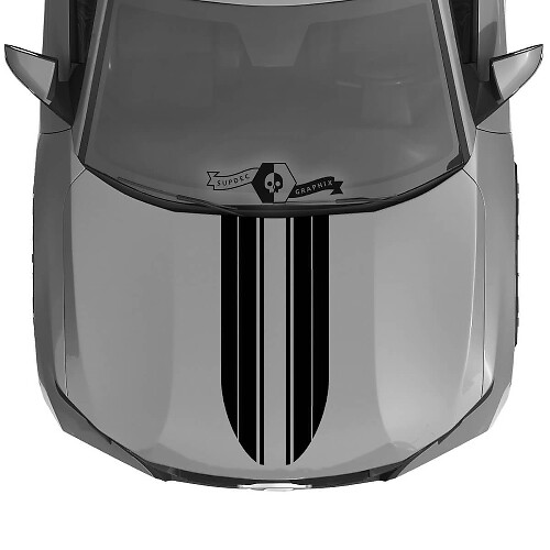 Twin-Stripes-Motorhauben-Vinylaufkleber für Hyundai Santa Cruz