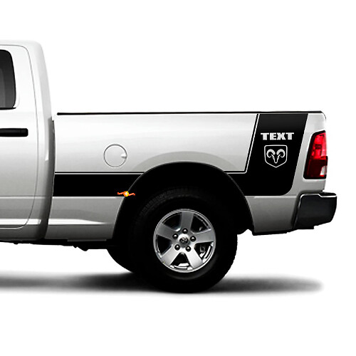 Hemi Logo Custom Streifen Seitenwand Vinylaufkleber für Dodge Ram 1500