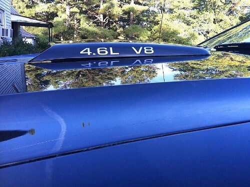 4,6L V8 Haubeneinlass Aufkleber Paar für Musclecar Musclecarmodel