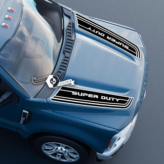 Motorhaube Ford Super Duty 2023 Up Lines Dual Aufkleber Aufkleber Grafik Vinyl 2 Farben
