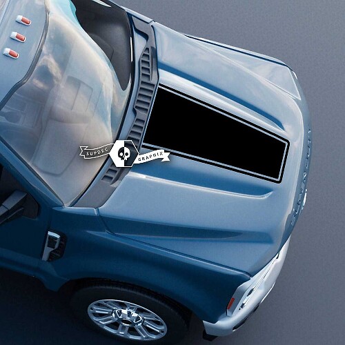 Motorhauben oberer Logo-Zierstreifen Aufkleber für Musclecar Super Duty 13466