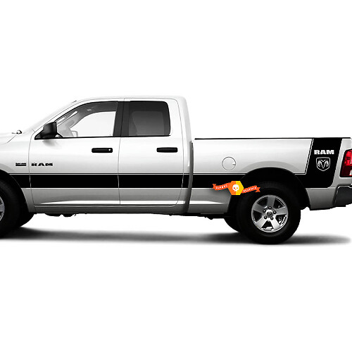 Hemi Style Seitenstreifen Vinylaufkleber-Set für Dodge Ram 1500 2500