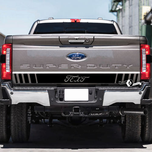 Tailgate Musclecar Super Duty 2023 Accent Lines Logo Vinyl Aufkleber Aufkleber Grafiken
