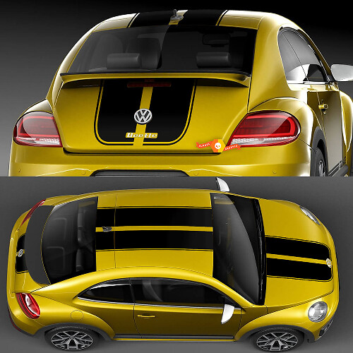 VW Volkswagen Beetle Käfer Rally Stripes Ganzkörper
