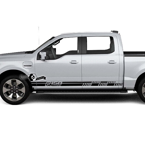Lightning Schweller-Streifen Karosserieaufkleber Grafik Vinylaufkleber für Ford F-150 Lightning