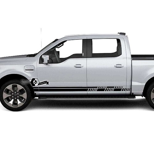 Lightning Schweller-Streifen Karosserieaufkleber Grafik Vinylaufkleber für Musclecar truck Lightning