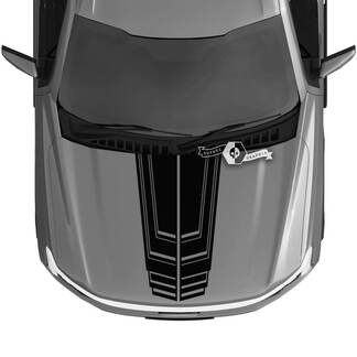 Motorhaube Ford F-150 Lightning 2022 2023 Blackout Dual Trim Gills Aufkleber Aufkleber Grafik Vinyl
