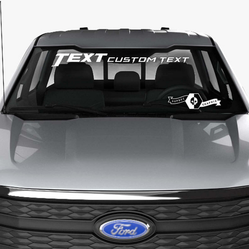 Windschutzscheiben-Logo-Banner Fenster-Topper-Aufkleber 2 für Musclecar truck Lightning