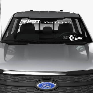 Windschutzscheiben-Aufkleber für Ford F-150 Lightning 2022–2023, Lightning-Logo, Banner, Fenster-Topper-Aufkleber
