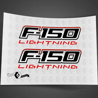 Paar Ford F-150 Lightning 2022 2023 Türen Logo Aufkleber Aufkleber Grafiken Vinyl Supdec Design
