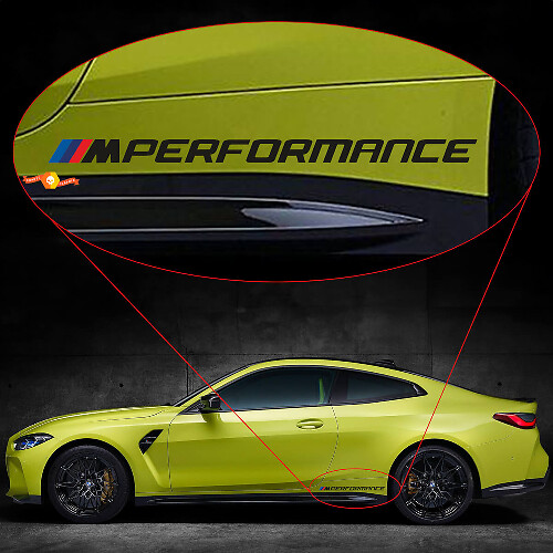 M Performance Style Seitenschweller Aufkleber Set für BMW M3 M4 G80 G82 G83