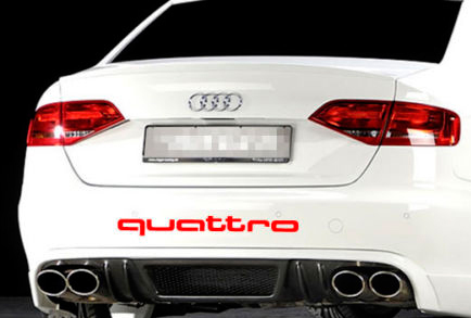 Quattro Heckstoßfänger Vinyl-Aufkleber für Audi Fahrzeuge