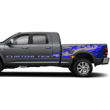 Custom Text Splash Style Seiten Vinyl Aufkleber Set für Dodge Ram_2