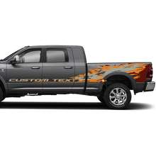 Custom Text Splash Style Seiten Vinyl Aufkleber Set für Dodge Ram_3