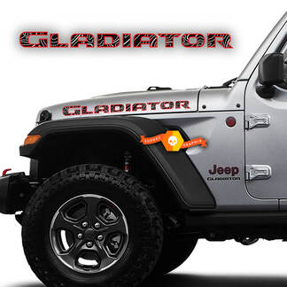 2x Motorhaubenaufkleber für 2019–2023 Jeep Gladiator Topografische Karte Topo
