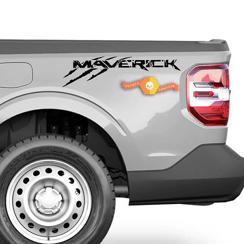 Paar Ford Maverick Claw Mark Vinyl 2022 2023 Grafiken Aufkleber Bettseiten-Aufkleber LKW

