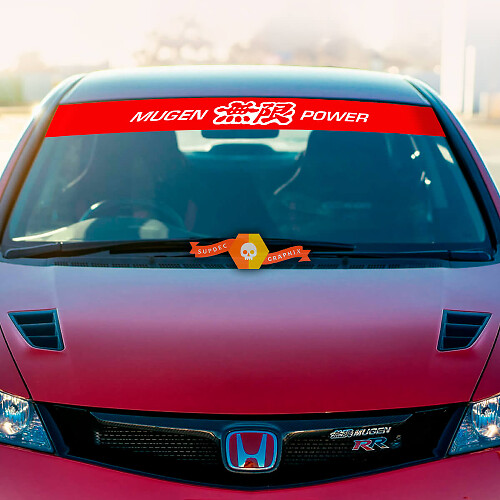 Honda Mugen Power Motorsports Windschutzscheiben-Banner, Vinyl-Aufkleber, jede Farbkombination
