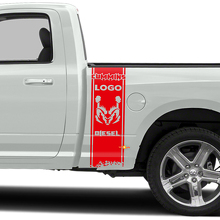 Cummins Hemi Diesel Streifen Bettrand-Vinylaufkleber-Kit für Dodge Trucks_3