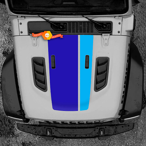 Motorhauben Vinyl Aufkleber Grafik 2 für Jeep Wrangler Rubicon