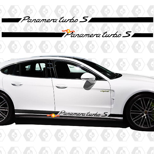 Porsche Panamera 4 E Hybrid Rocker Panel Racing Side Stripes Aufkleber Aufkleber
