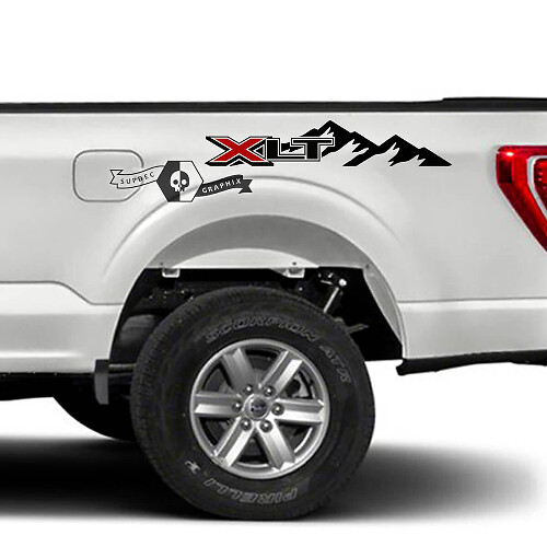 XLT Logo Mountains Seitenwand Vinyl-Aufkleber-Set für Musclecar Truck XLT