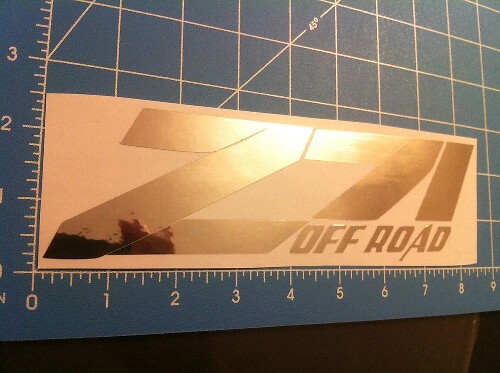 2 x New Chrome Chevy Z71 Offroad-Aufkleber-Set Silverado 1500 4x4 Racing