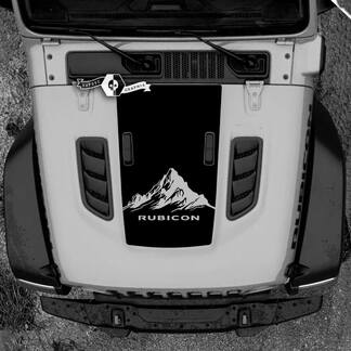 Motorhaube Jeep RUBICON Wrangler JL Vinyl Mountains 2018 + Up Aufkleber Aufkleber Grafiken
