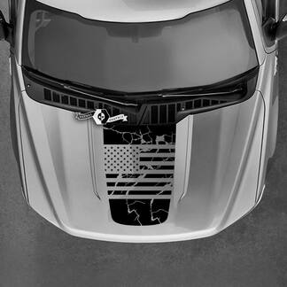 Ford Maverick 2022 USA-Flagge Grafik-Aufkleber, zerstörte Motorhaube, alle Farben, Maverick-Aufkleber
