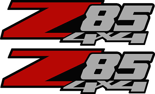 2 - Z85 4x4 Chevy Aufkleber Aufkleber Teile für Silverado GMC Sierra Z71 Stil