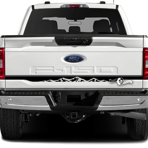 Ford F-150 XLT Tailgate Stripe Mountains Graphics Side Decals Aufkleber
