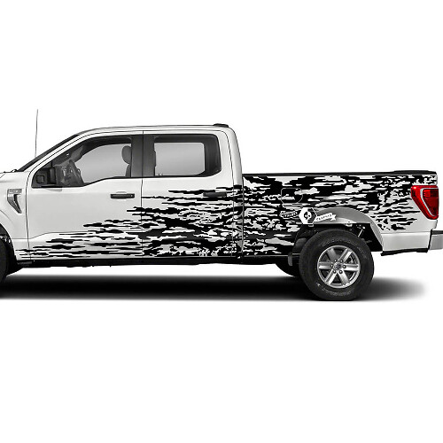 Paar Ford F-150 XLT Seitentüren Logo Splash Mud Graphics Seitenaufkleber Aufkleber
