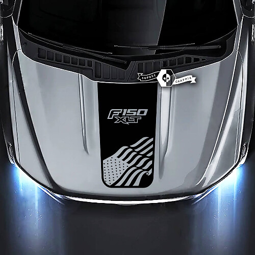 Ford F-150 XLT Hood Topographic Map Graphics Side Decals Sticker
