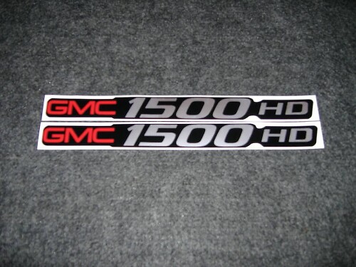 GMC 1500 HD Emblem Vinyl-Aufkleberset für Sierra Truck