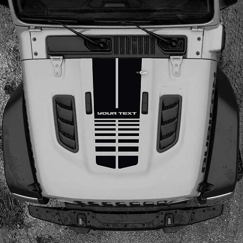 Motorhaube Jeep RUBICON Wrangler JL Vinyl Banner Logo Linien Aufkleber Aufkleber Grafiken
