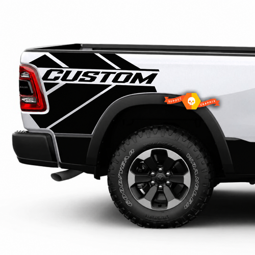 Vinyl-Seitenaufkleber Aufkleber Lastwagen Fahrzeuggrafik Pickup für Dodge Ram 1500 Warlock