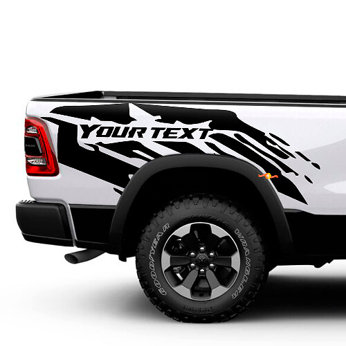 Schmutzfänger-Bettseiten Vinyl-Aufkleber-Set für Dodge Ram 1500 Rebel