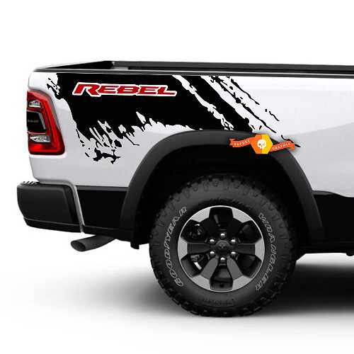 Schlamm-Spritzschutz Stil Seitenwand Vinyl Sticker Kit für Dodge Ram 1500 Rebel