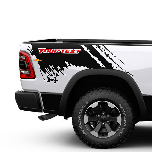 Schlamm-Spritzschutz Stil Seitenwand Vinyl Sticker Kit für Dodge Ram 1500 Rebel