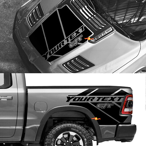 GT Style Hauben- und Seitenteilverklebe-Kit für Dodge Ram 1500 Rebel