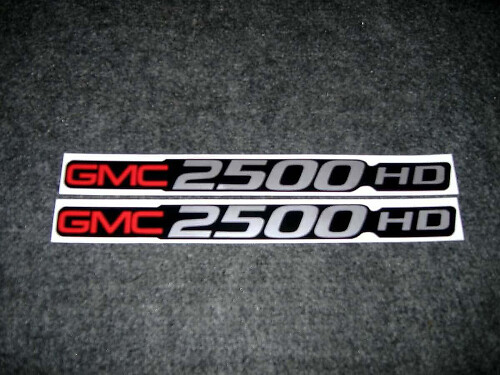 GMC 2500 HD Abzeichen Vinylaufkleber Set für GMC Sierra