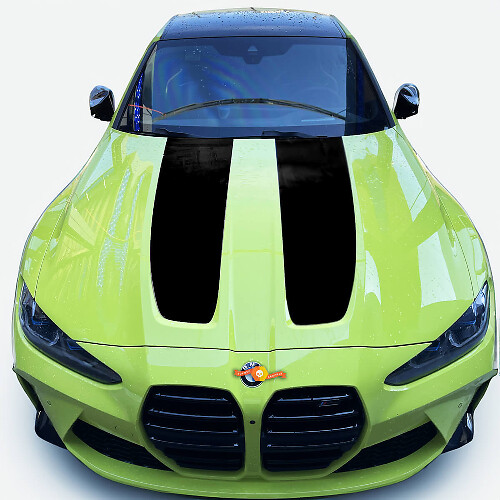 CSL-Stil doppelte Motorhaubenstreifen Vinylaufkleber für BMW M3 M4 G80 G82 G83