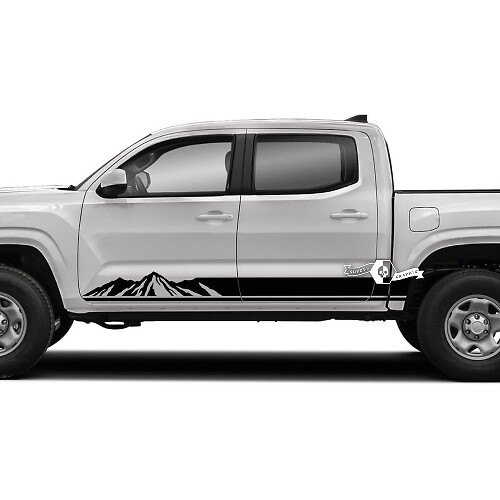 Paar Toyota Tacoma SR5 Rocker Panel Mountain Side Vinyl Aufkleber Grafikaufkleber
